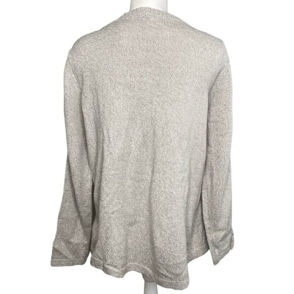 Karen Scott Sweater Top Women's 3X Gray CATS Sequins Holiday Relaxed Cozy NEW - Picture 2 of 14
